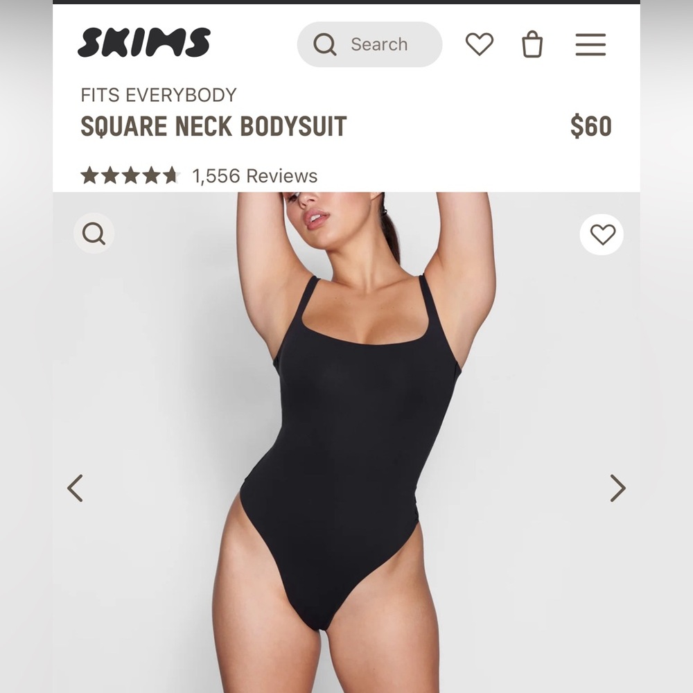 BNWT SKIMS SQUARE NECK BODYSUIT SIZE S.